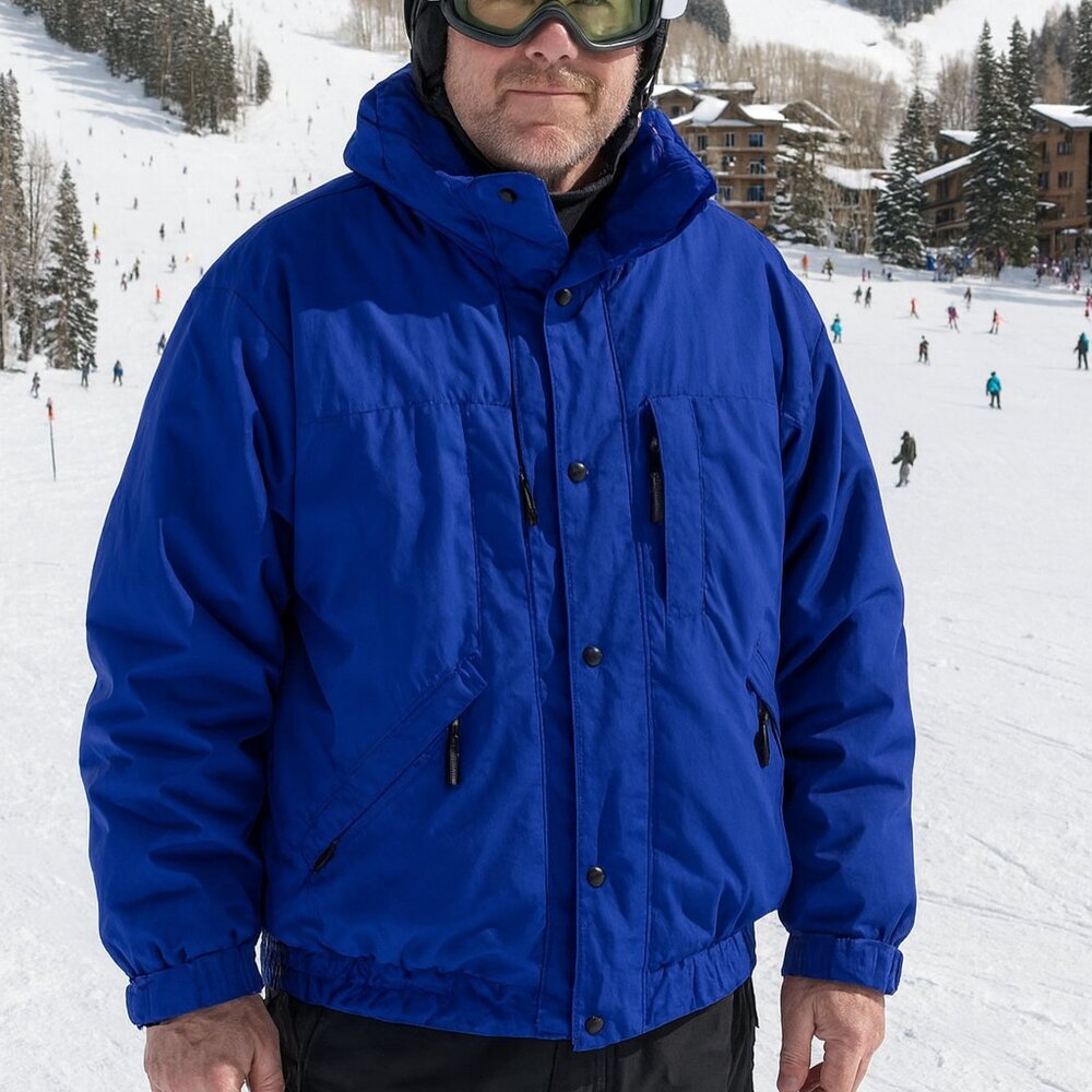 Bogner Active Men's Ski Snow Jacket Coat By Quilted Lining Size 46 Blue